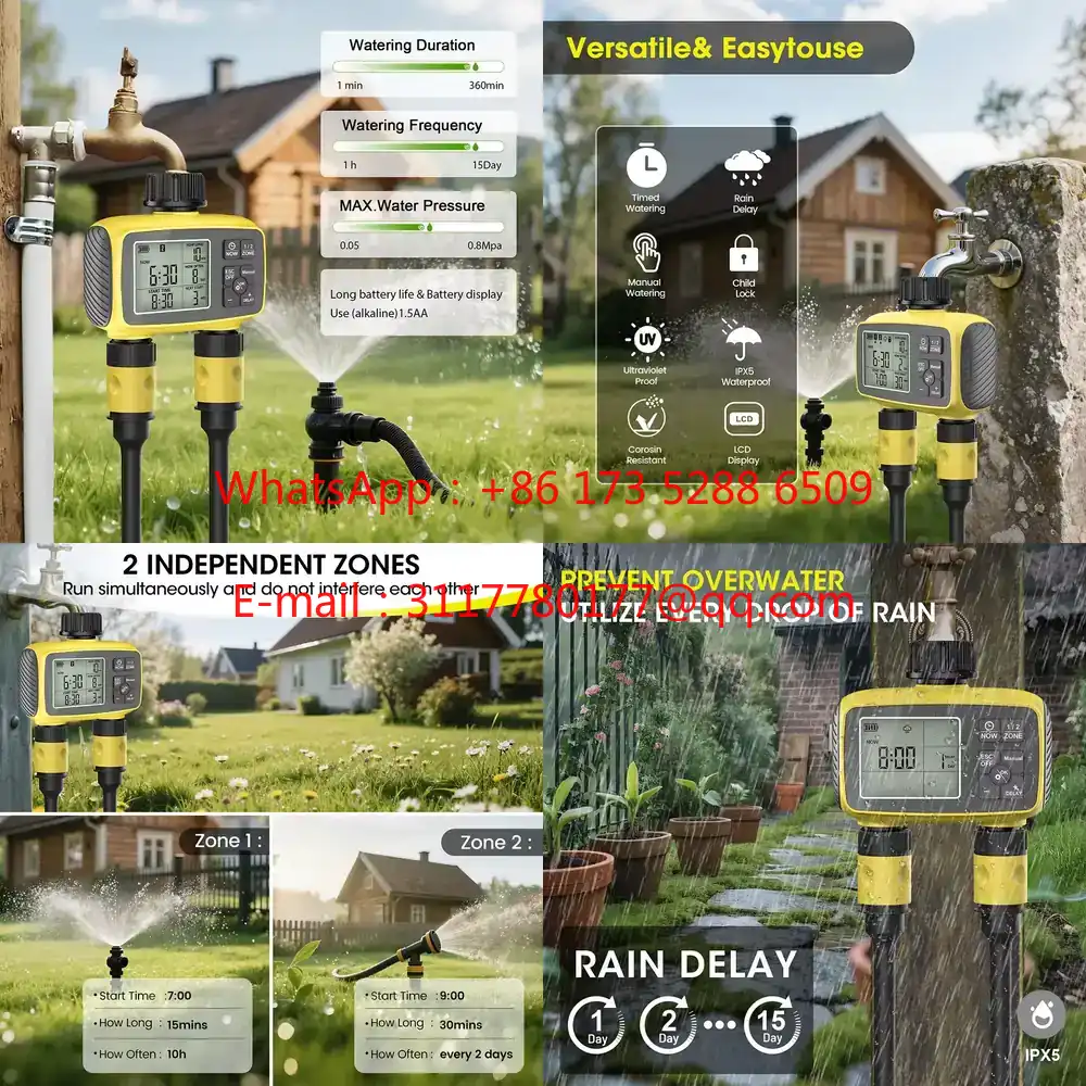 Smart Garden Timer - WAP01 Large Screen Display Garden Irrigation