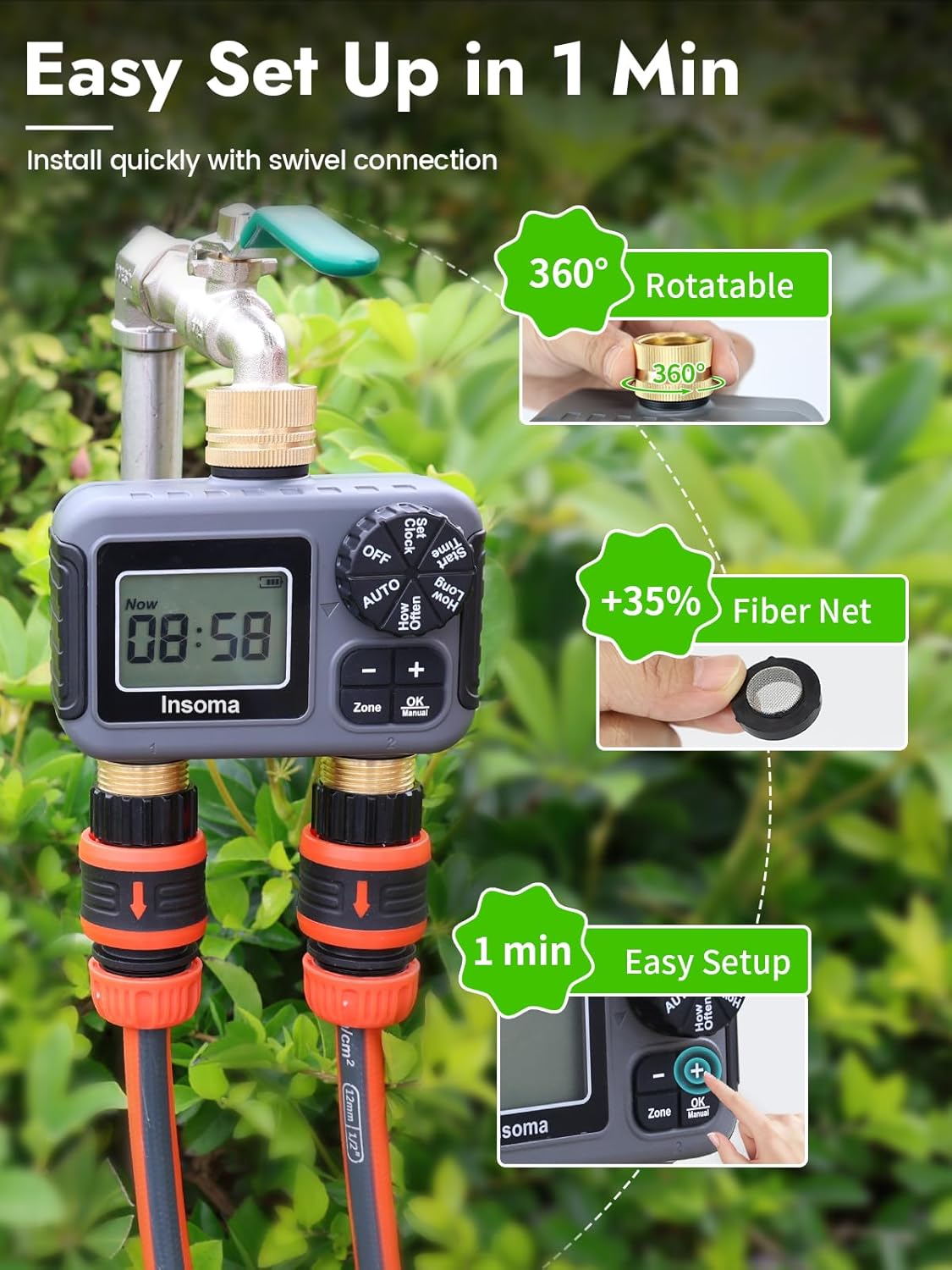 Insoma Smart Irrigation Wateri - Smart Garden Keeper ulasan dan harga