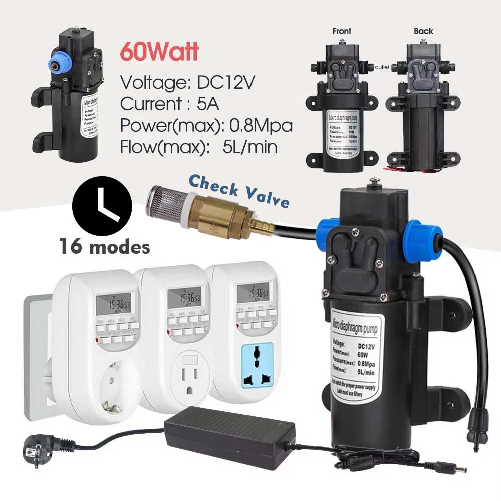 60w Self-priming Pump Misting  - Smart Garden Keeper ulasan dan harga