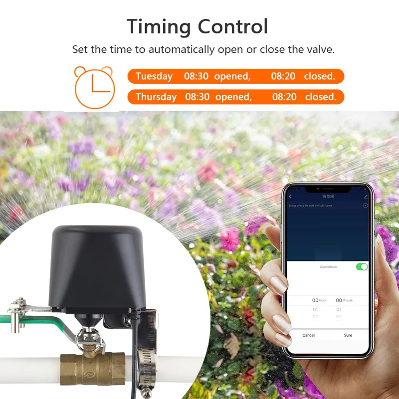 Smart WiFi Water Valve Zigbee  - Smart Garden Timer ulasan dan harga