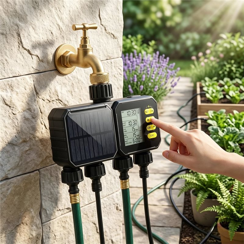 Solar Powered Wifi Watering Ti - Smart Garden Zone ulasan dan harga