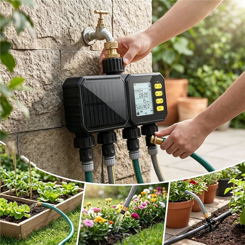 Solar Powered Wifi Watering Ti - Smart Garden Zone ulasan dan harga