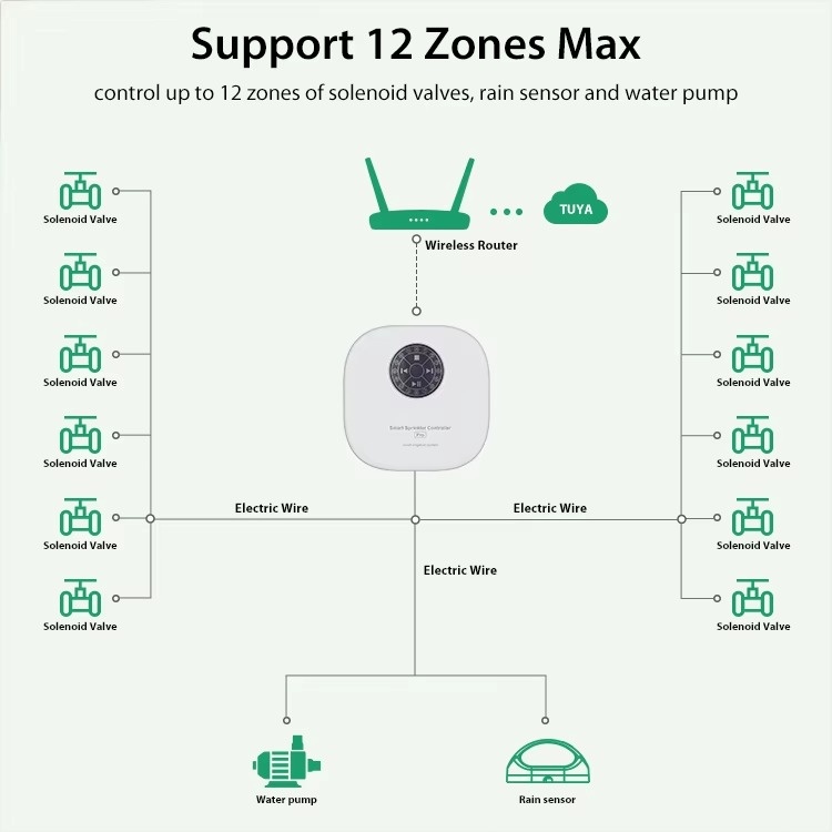 Tuya WiFi Smart Sprinkler Cont - Smart Garden Zone ulasan dan harga