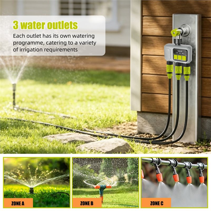 ABMH-Wifi Smart Water Timer 3- - Smart Garden Zone ulasan dan harga